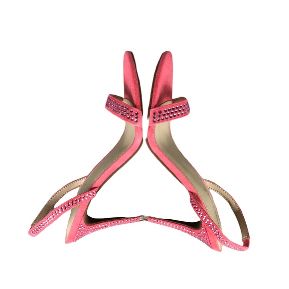 MARC FISHER BETILA Rhinestone Embellished Pink Slingback Sandal - Picture 7 of 11